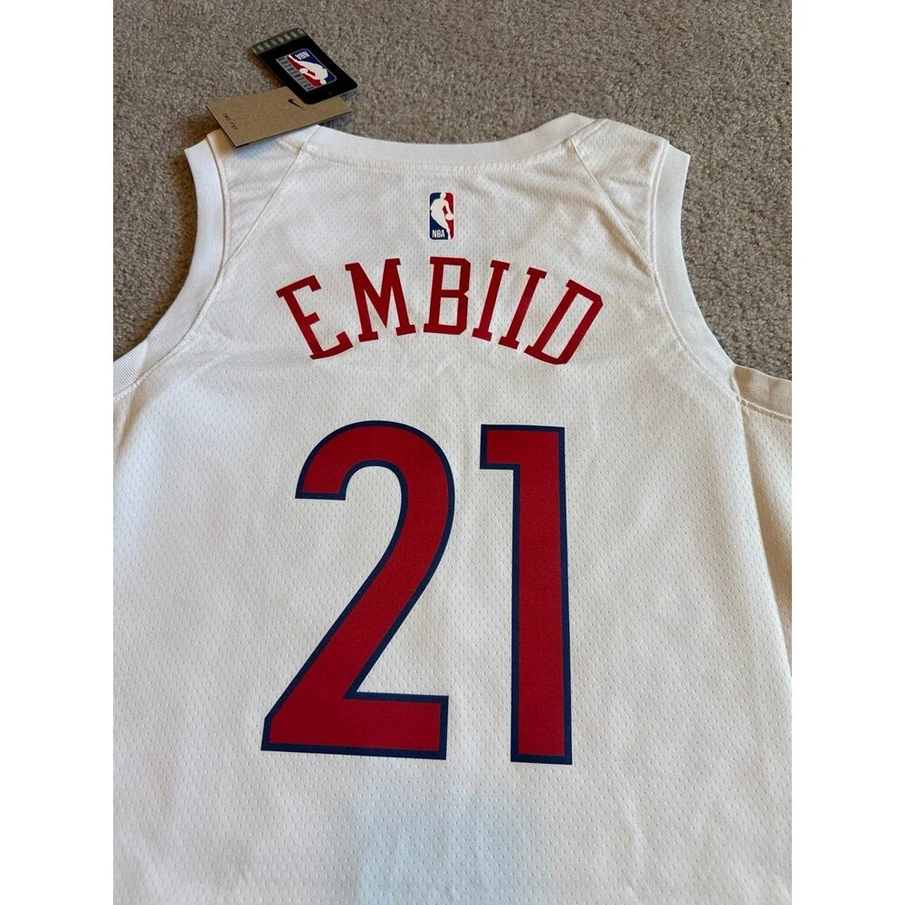 Joel Embiid Philadelphia 76ers Nike Men’s Basketball Jersey Size Large